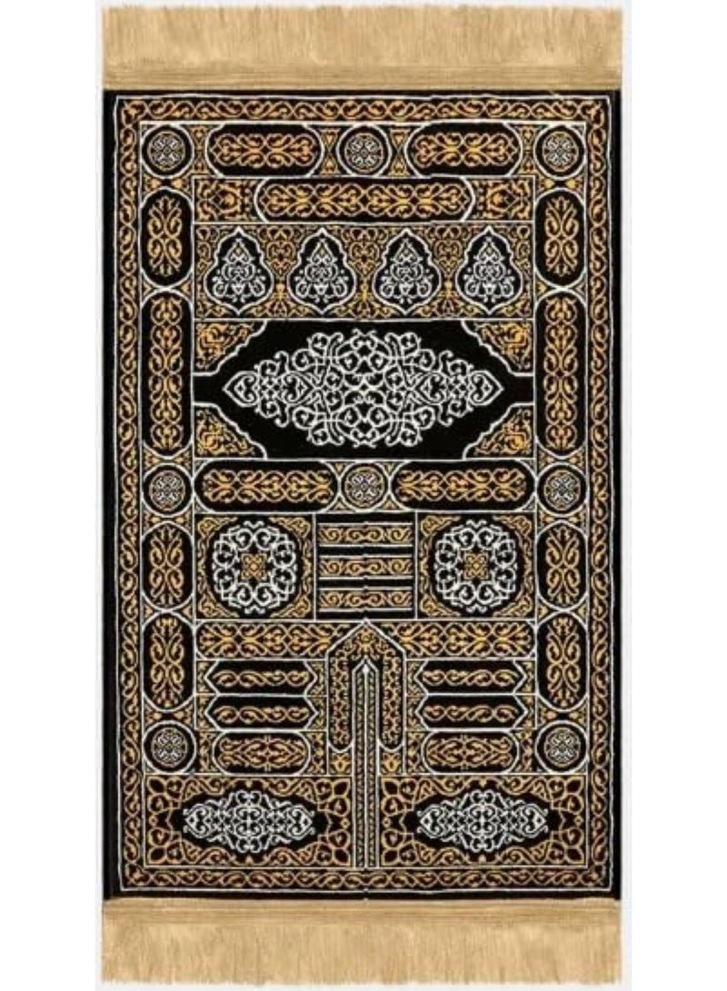 سجادتي سجادة صلاة بتصميم باب الكعبة الفاخر، ناعمة ومبطنة وغير قابلة للانزلاق، مناسبة للرجال والنساء وللاستخدام في المنزل أو المسجد أو السفر مقاس 70*110 - Image 3